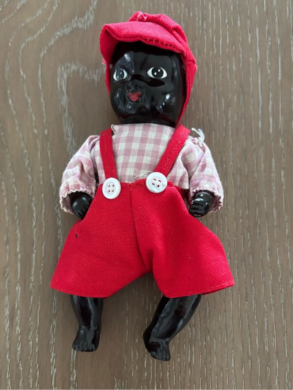 Vintage 1950s Black Americana doll bisque 6” jointed moveable arms legs CUTE